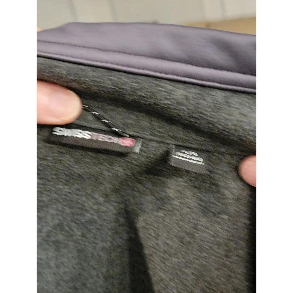 Swiss Tech Mens‎ Softshell Jacket Gray Fleece Lined Full Zip Performance Large